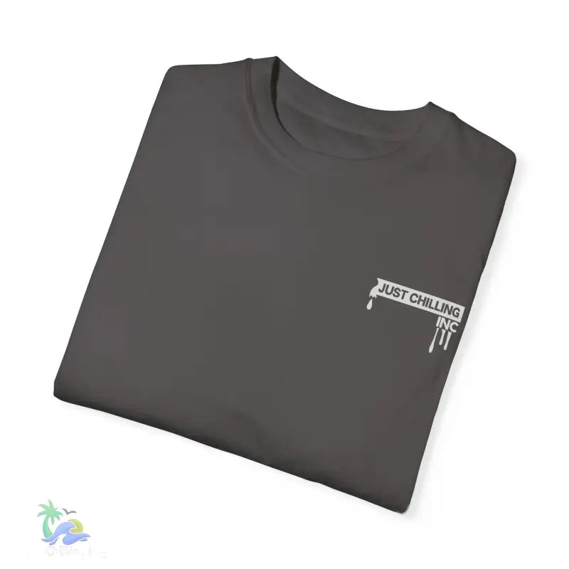 Folded gray t-shirt.