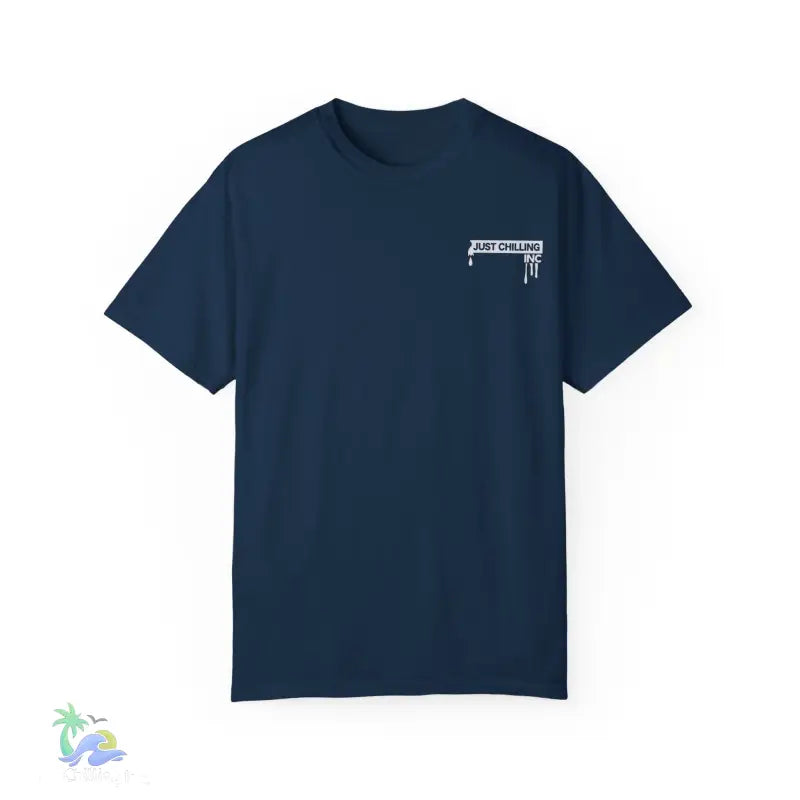 Navy blue t-shirt.