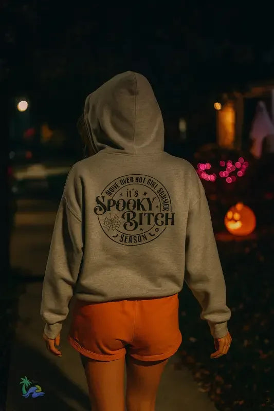 Spooky Witch Hoodie - Unisex Athletic Hoodie With Black Drawstring & Eco Fabric - Just Chilling Inc.