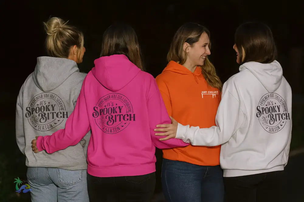 Athletic Hoodie Spooky Witch Season - White / S - Hoodie