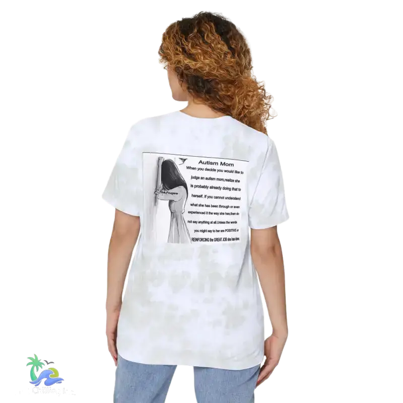 Autism Mom- Just give her some support - White/Olive Oil / XS - T-Shirt