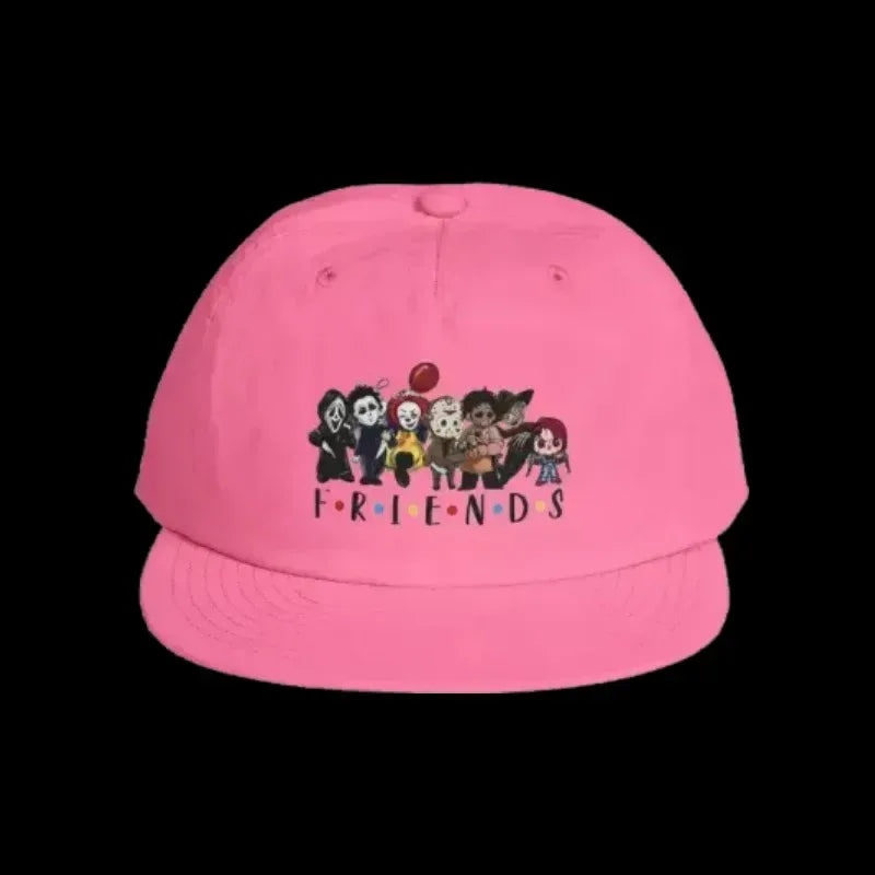 Surf Cap Snapback – Friends Theme Horror Character Baseball Cap, Quick Dry - Just Chilling Inc.