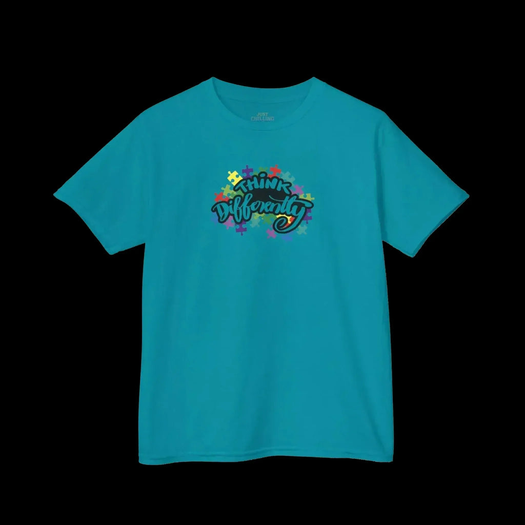 Autism Awareness Shirt Youth T-Shirt - Think Differently Cotton Tee For Kids - Just Chilling Inc.
