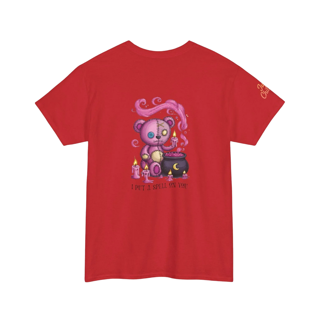 Voodoo Bear Tee – Cozy Witchy T-Shirt With Stitched Bear Design & Magical Vibes - Just Chilling Inc.