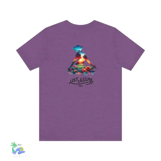 Beach Scene Graphic Tee – Short Sleeve Fading Sunset T - Shirt - Just Chilling Inc.Just Chilling Inc.