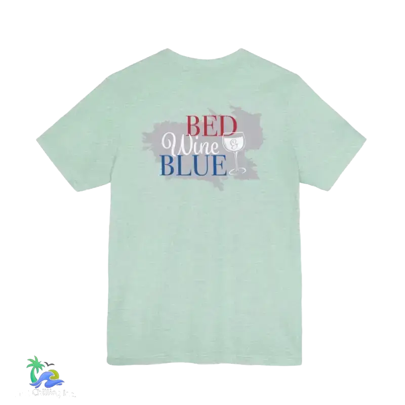 Bed wine and blue - fourth of July tee- Unisex Jersey Short Sleeve Tee - T-Shirt