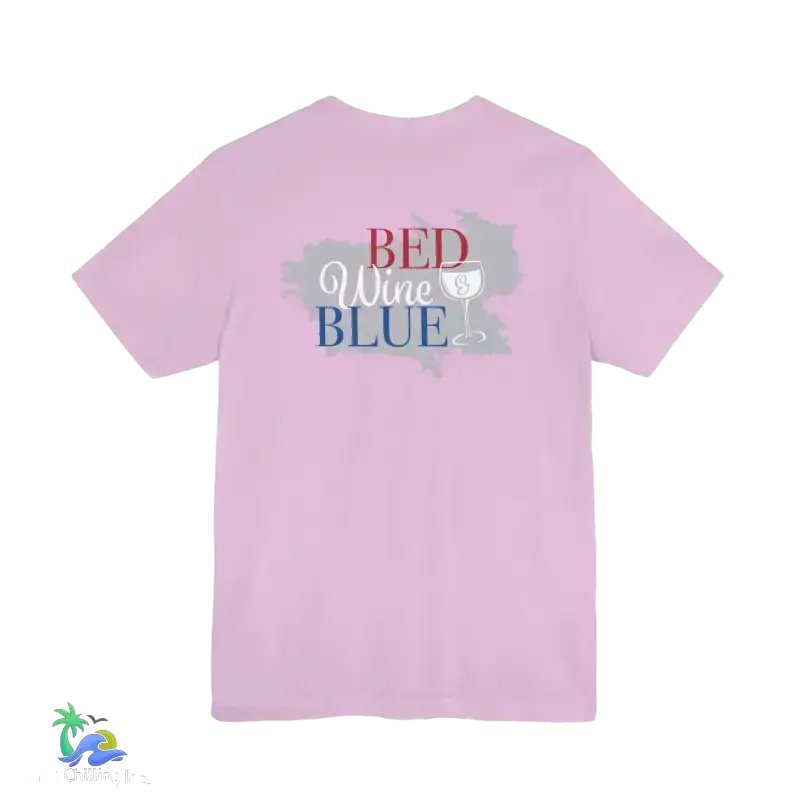 Bed wine and blue - fourth of July tee- Unisex Jersey Short Sleeve Tee - T-Shirt