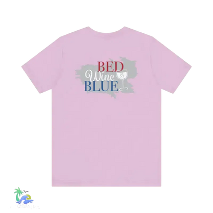 Bed wine and blue - fourth of July tee- Unisex Jersey Short Sleeve Tee - Lilac / XS - T-Shirt