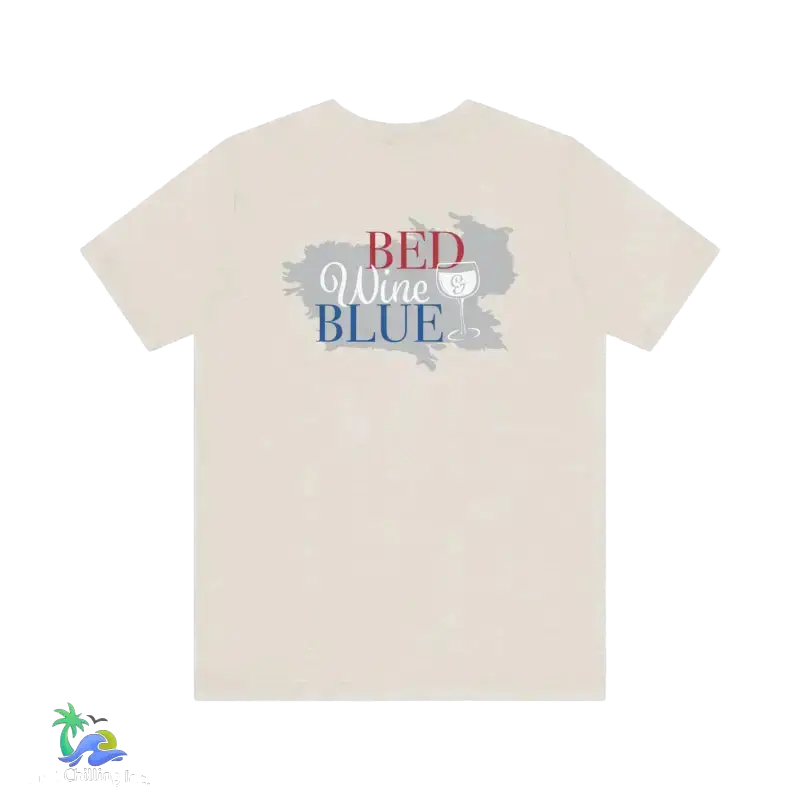 Bed wine and blue - fourth of July tee- Unisex Jersey Short Sleeve Tee - Heather Dust / XS - T-Shirt