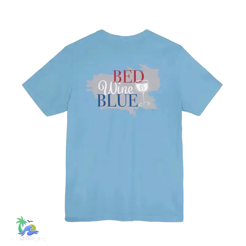 Bed wine and blue - fourth of July tee- Unisex Jersey Short Sleeve Tee - T-Shirt