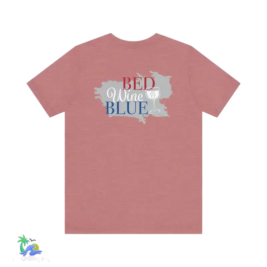 Bed wine and blue - fourth of July tee- Unisex Jersey Short Sleeve Tee - Heather Mauve / XS - T-Shirt