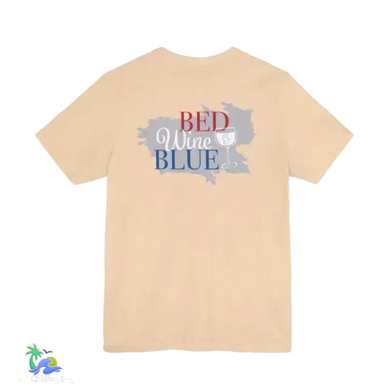 Bed wine and blue - fourth of July tee- Unisex Jersey Short Sleeve Tee - T-Shirt