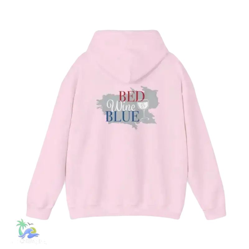 Bed wine and blue - Unisex Heavy Blend™ Hooded Sweatshirt - Just Chilling Inc. - 