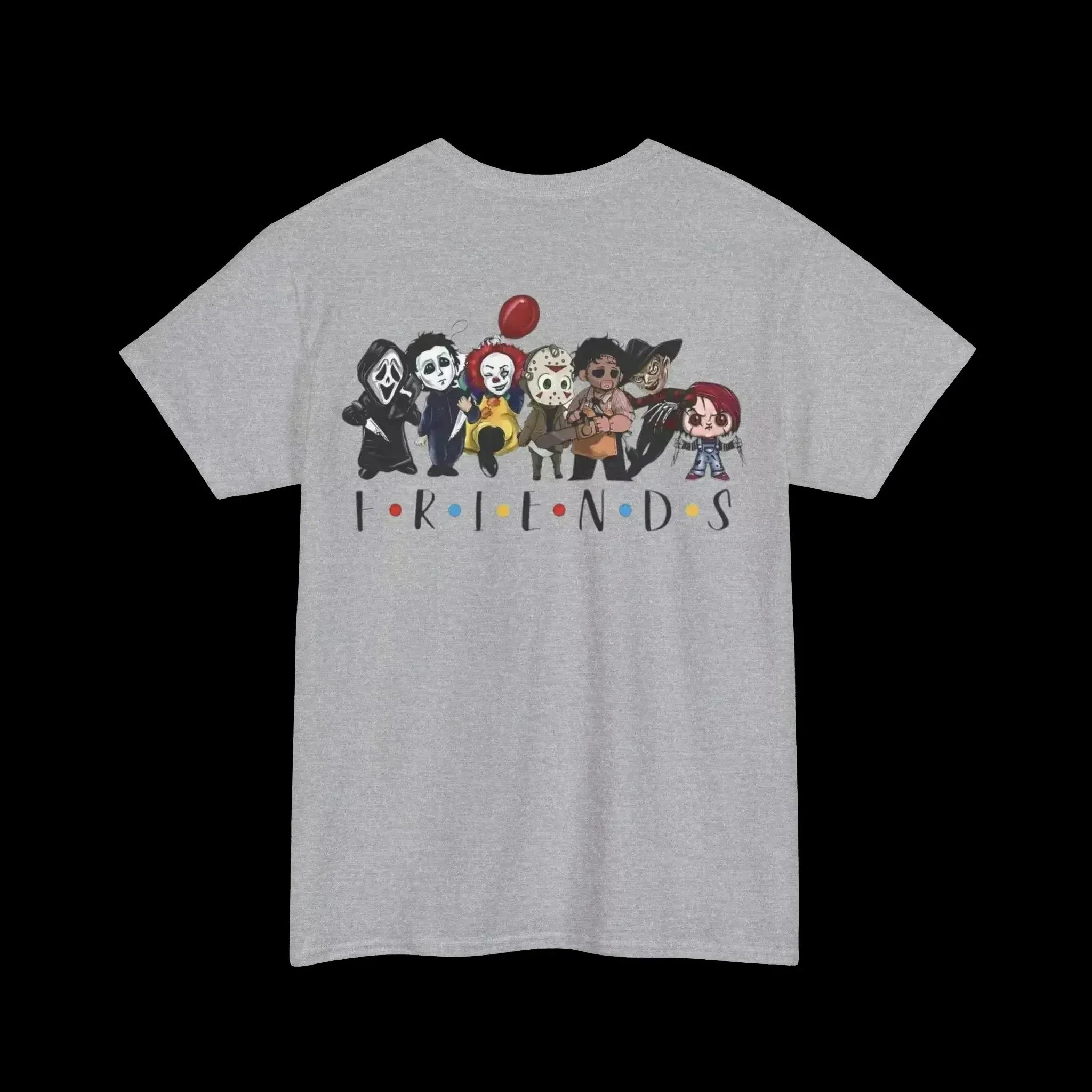 Horror Cartoon T-Shirt – Funny Halloween Tee With Creepy Friends Chibi Design - Just Chilling Inc.