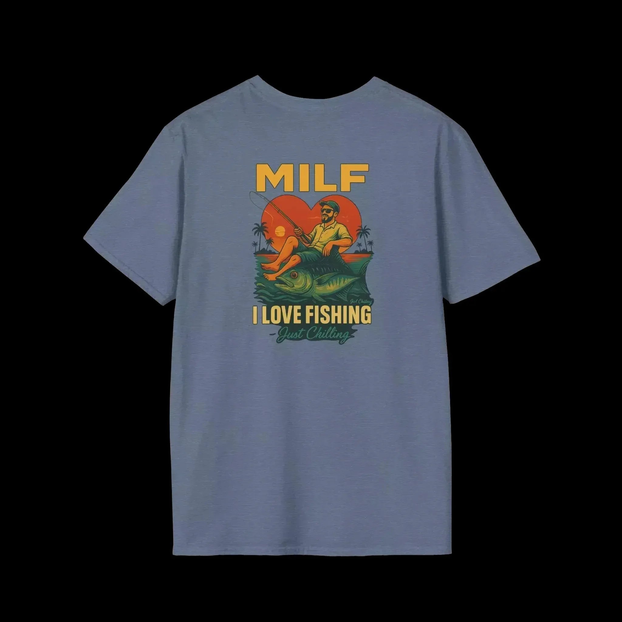 Unisex Fishing T-Shirt – Soft Cotton Crew Neck Short Sleeve Tee With Fishing Graphic - Just Chilling Inc.