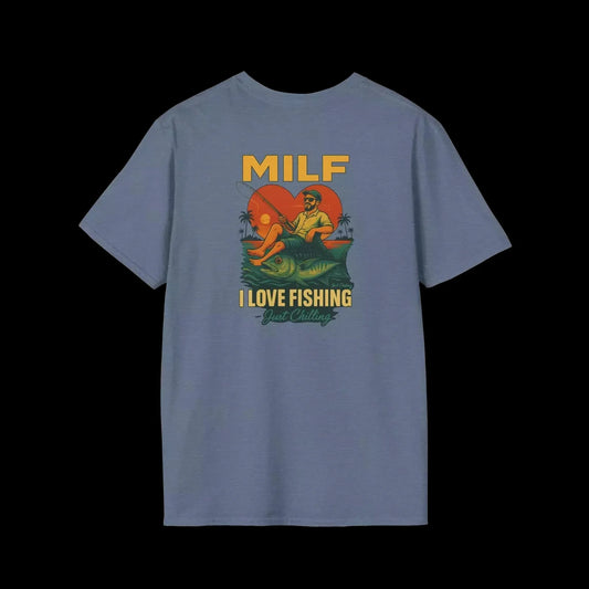 Unisex Fishing T-Shirt – Soft Cotton Crew Neck Short Sleeve Tee With Fishing Graphic - Just Chilling Inc.