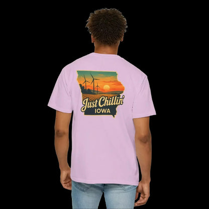 Garment Dyed T-Shirt - Unisex Cotton Tee With Unique Color Texture & Relaxed Fit - Just Chilling Inc.