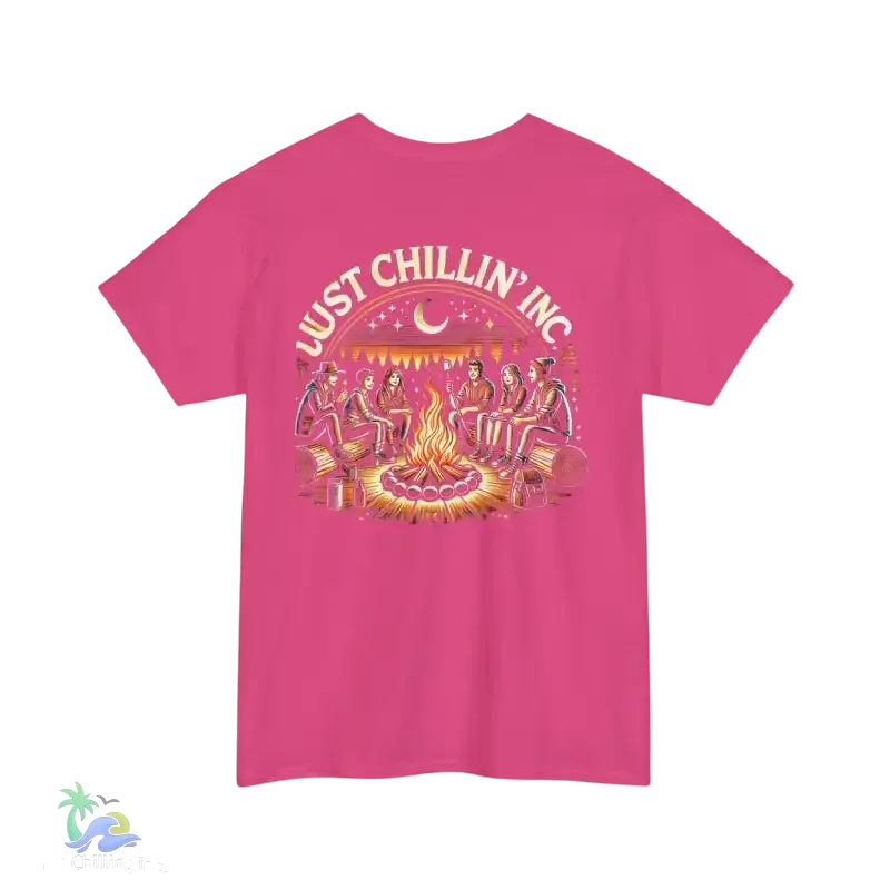 Campfire Gathering Tee - Cozy Outdoor Apparel | Breathable Cotton Shirt - Just Chilling Inc.