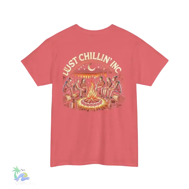 Campfire Gathering Tee - Cozy Outdoor Apparel | Breathable Cotton Shirt - Just Chilling Inc.