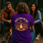 Campfire Gathering Tee - Cozy Outdoor Apparel | Breathable Cotton Shirt - Just Chilling Inc.