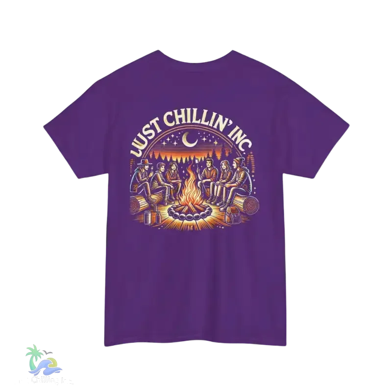 Campfire Gathering Tee - Cozy Outdoor Apparel | Breathable Cotton Shirt - Just Chilling Inc.