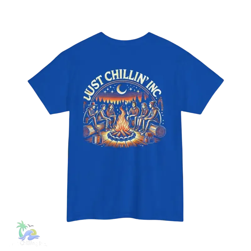 Campfire Gathering Tee - Cozy Outdoor Apparel | Breathable Cotton Shirt - Just Chilling Inc.