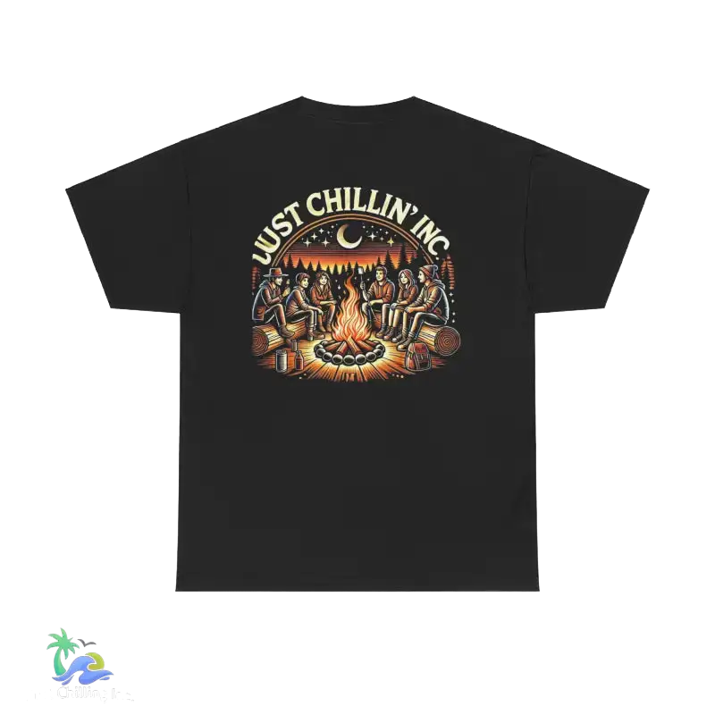 Campfire Gathering Tee - Black / S - T-Shirt