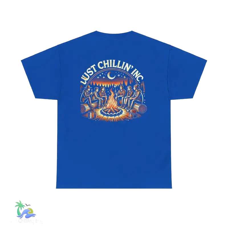 Campfire Gathering Tee - Neon Blue / S - T-Shirt