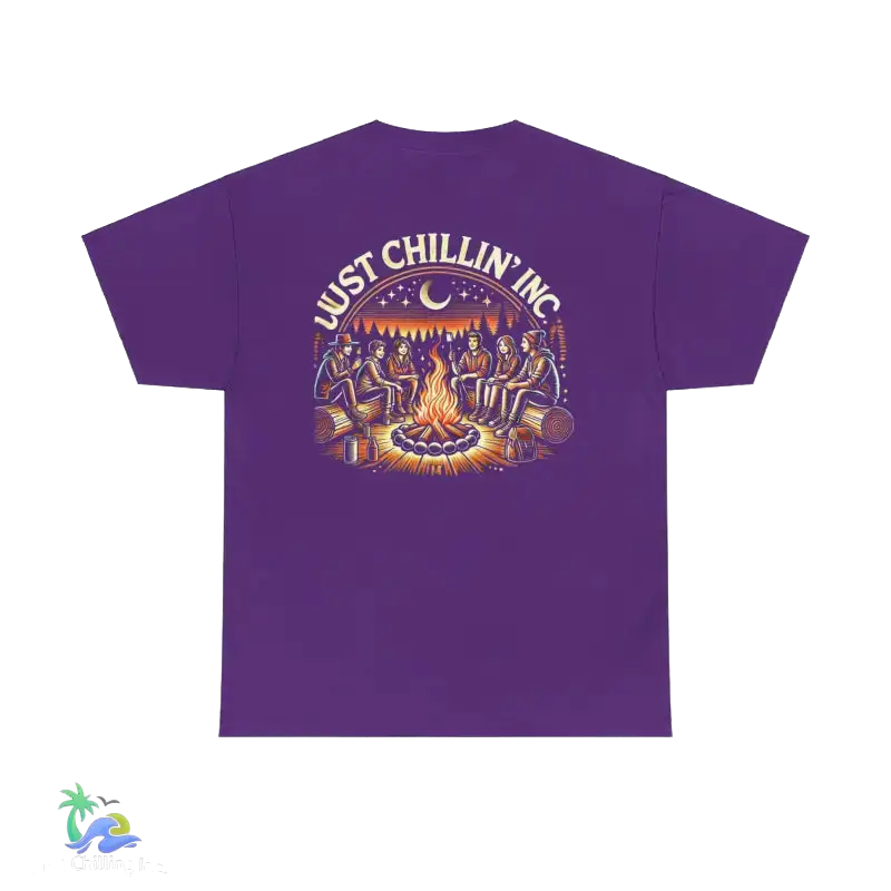 Campfire Gathering Tee - Purple / S - T-Shirt