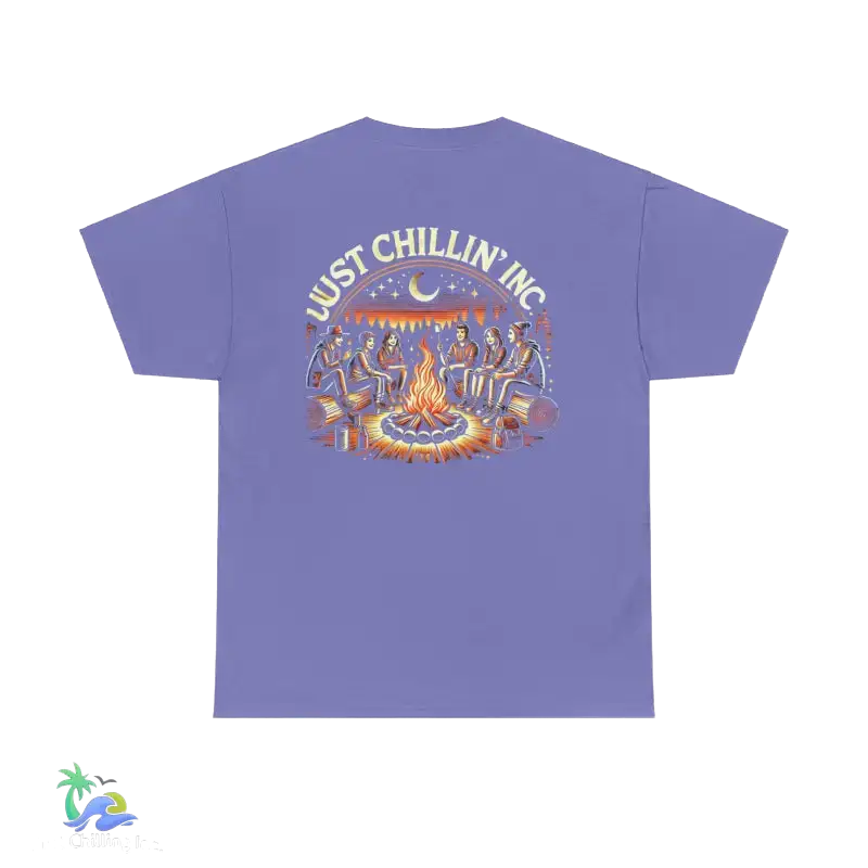 Campfire Gathering Tee - Violet / S - T-Shirt