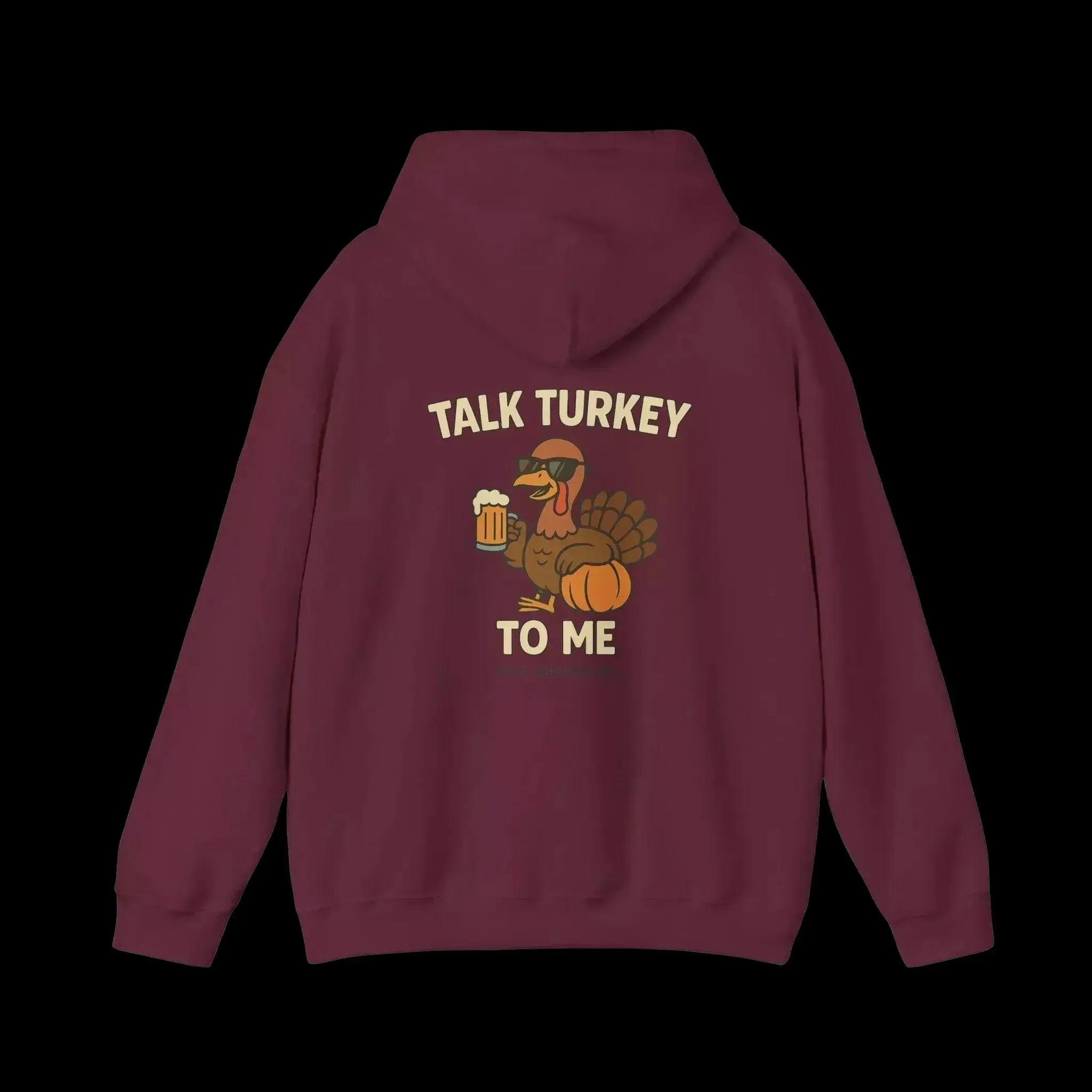 Thanksgiving Hoodie – Cozy Fall Turkey Sweatshirt With Adjustable Hood & Embroidery - Just Chilling Inc.