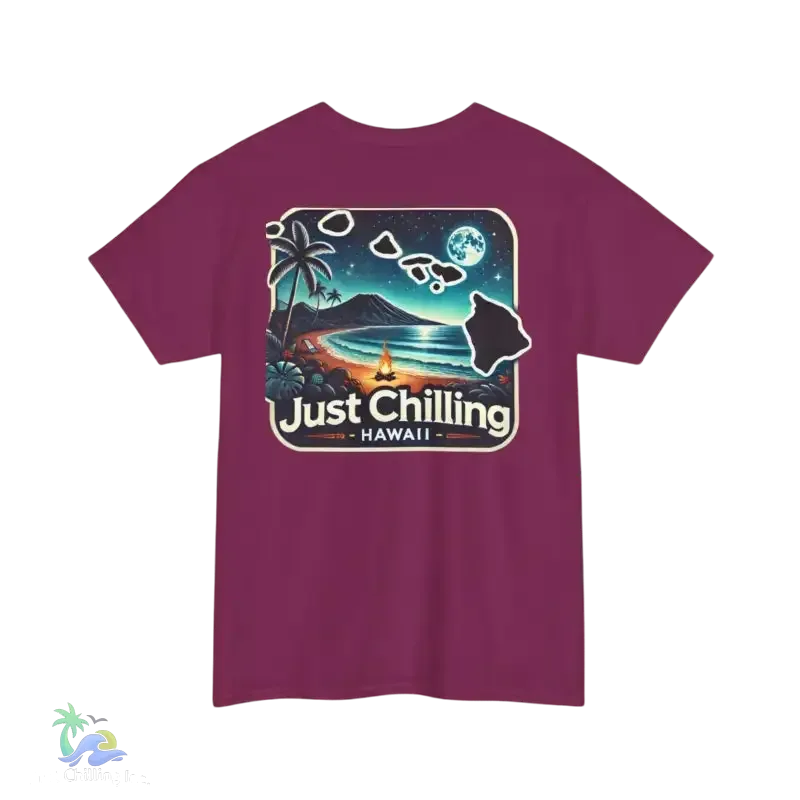 Unisex Cotton Tee – Heavy Cotton Shirt | Relaxed Fit T-Shirt for Beach Vibes - Just Chilling Inc.