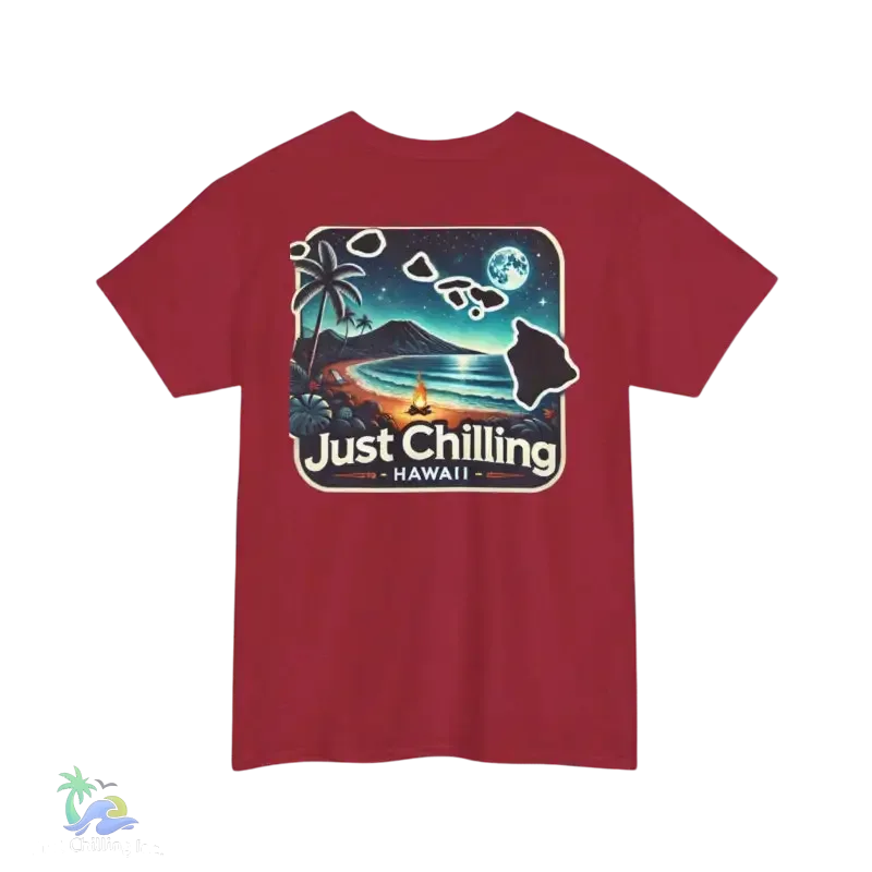 Unisex Cotton Tee – Heavy Cotton Shirt | Relaxed Fit T-Shirt for Beach Vibes - Just Chilling Inc.
