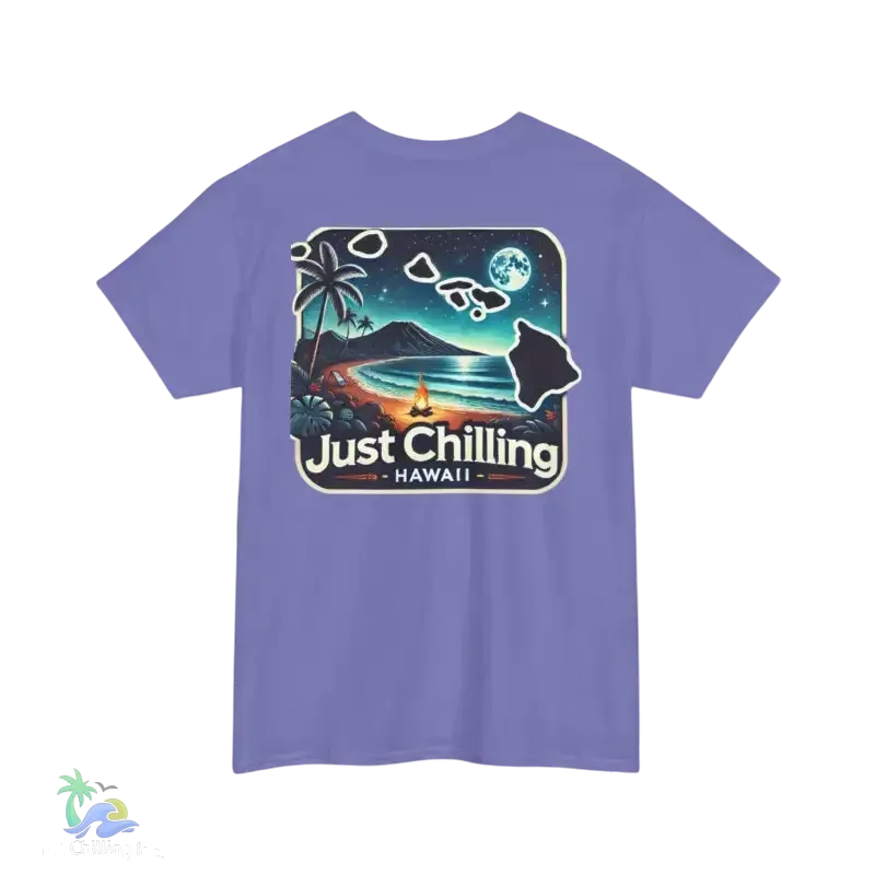 Unisex Cotton Tee – Heavy Cotton Shirt | Relaxed Fit T-Shirt for Beach Vibes - Just Chilling Inc.