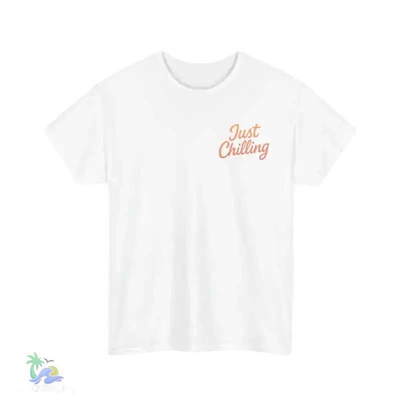 Unisex Cotton Tee – Heavy Cotton Shirt | Relaxed Fit T-Shirt for Beach Vibes - Just Chilling Inc.
