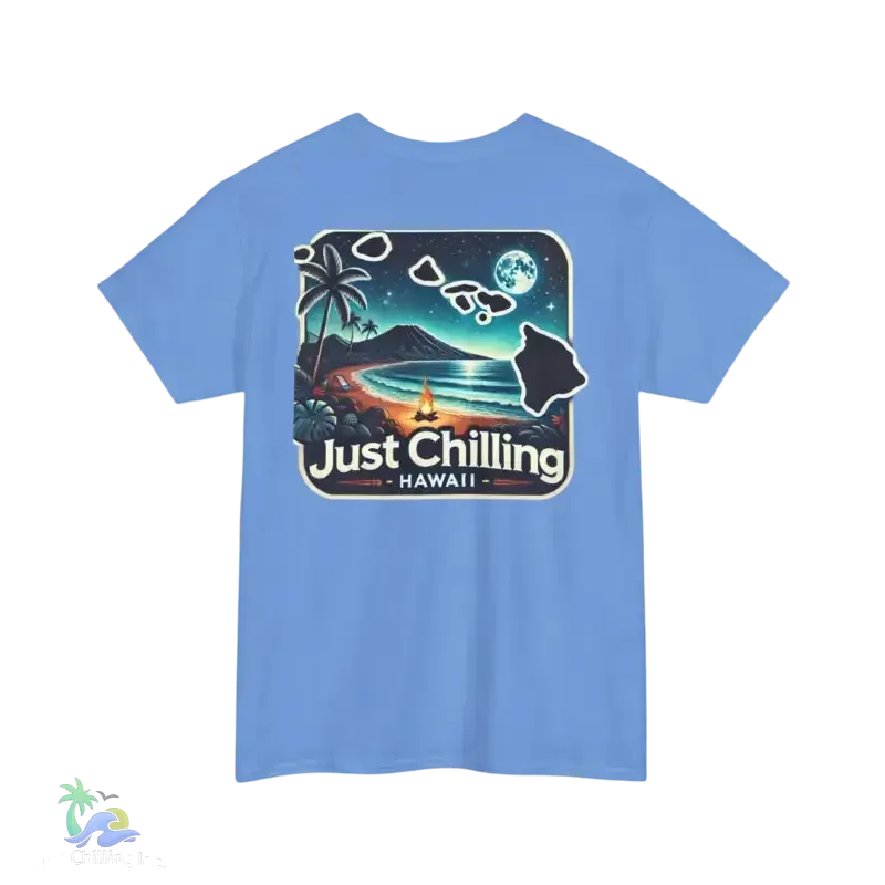 Unisex Cotton Tee – Heavy Cotton Shirt | Relaxed Fit T-Shirt for Beach Vibes - Just Chilling Inc.