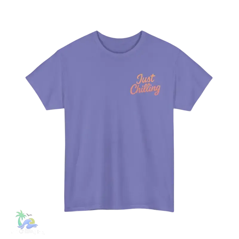 Unisex Cotton Tee – Heavy Cotton Shirt | Relaxed Fit T-Shirt for Beach Vibes - Just Chilling Inc.