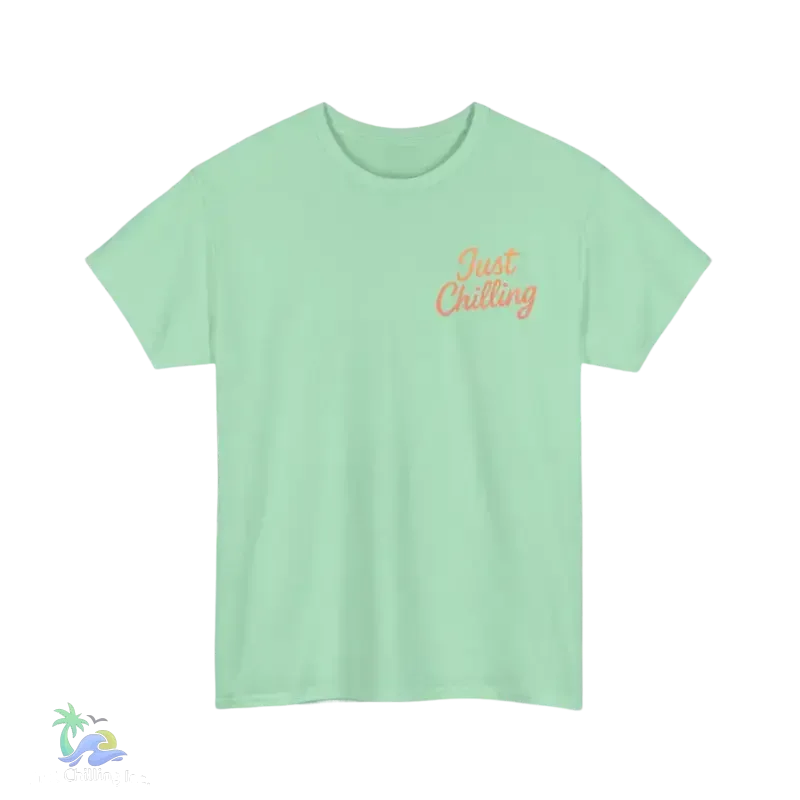 Unisex Cotton Tee – Heavy Cotton Shirt | Relaxed Fit T-Shirt for Beach Vibes - Just Chilling Inc.