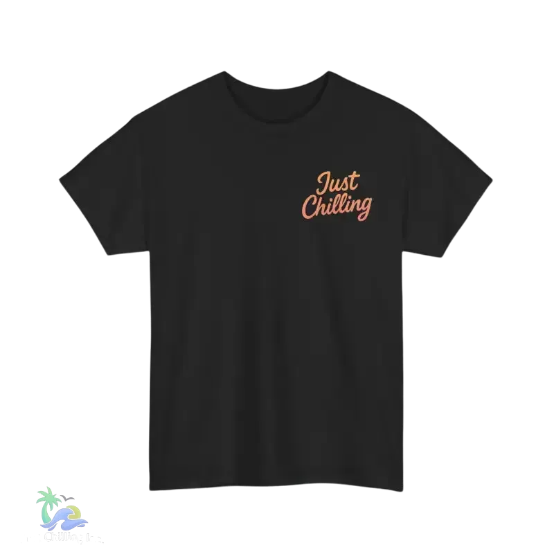 Unisex Cotton Tee – Heavy Cotton Shirt | Relaxed Fit T-Shirt for Beach Vibes - Just Chilling Inc.