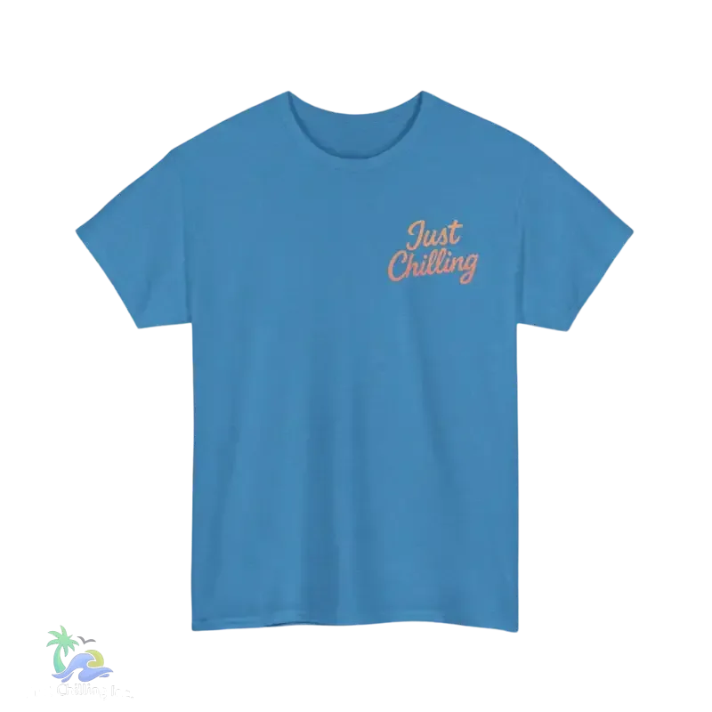 Unisex Cotton Tee – Heavy Cotton Shirt | Relaxed Fit T-Shirt for Beach Vibes - Just Chilling Inc.
