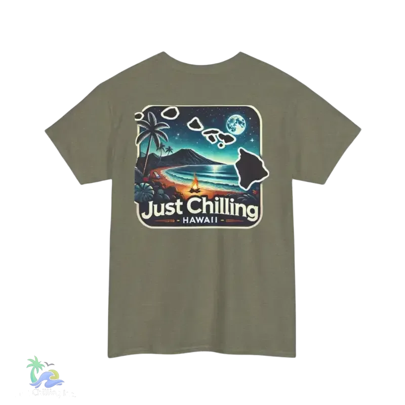 Unisex Cotton Tee – Heavy Cotton Shirt | Relaxed Fit T-Shirt for Beach Vibes - Just Chilling Inc.