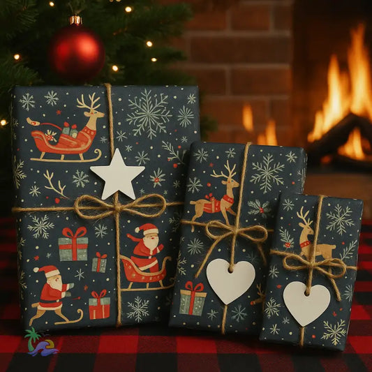 Christmas Wrapping Papers – Festive Designs for the Perfect Holiday Gift Wrap - 30’’ x 36’’ / Glossy - Home Decor