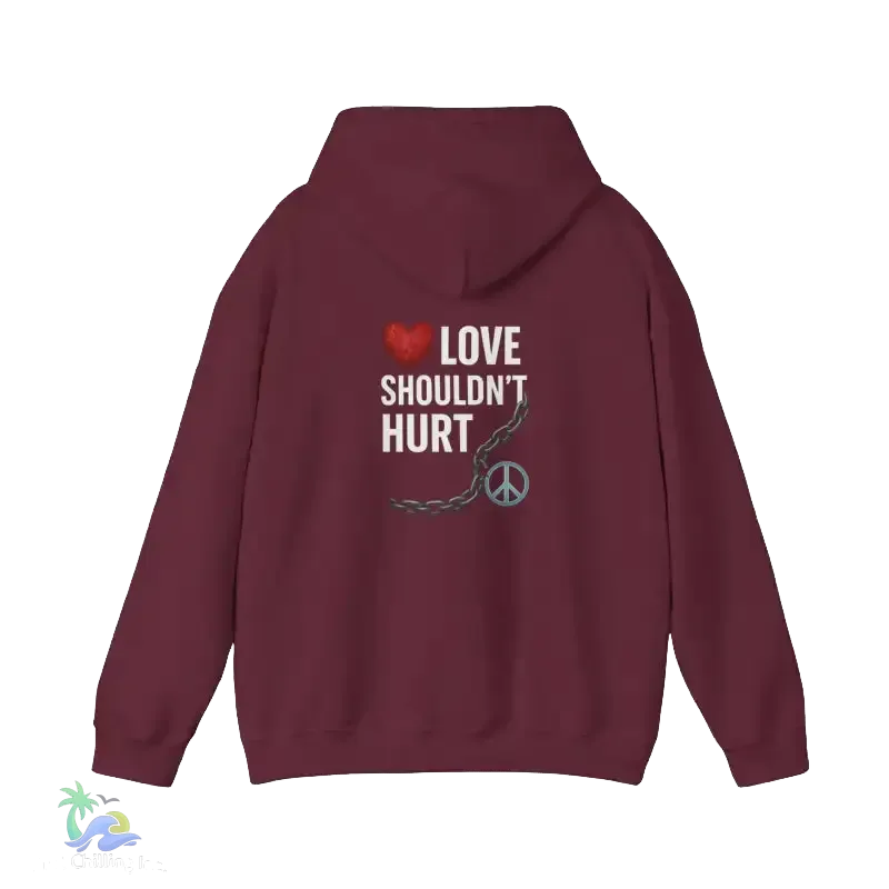 Domestic Violence Hoodie – Awareness Sweatshirt With Adjustable Hood & Purple Ribbon - Just Chilling Inc.