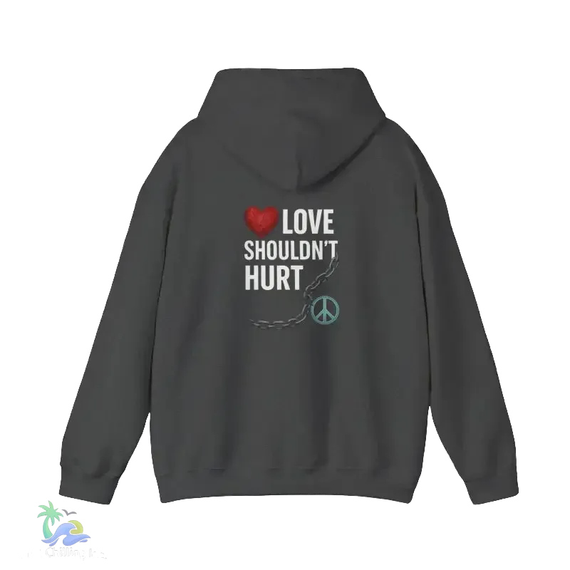 Domestic Violence Hoodie – Awareness Sweatshirt With Adjustable Hood & Purple Ribbon - Just Chilling Inc.