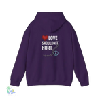 Domestic Violence Hoodie – Awareness Sweatshirt With Adjustable Hood & Purple Ribbon - Just Chilling Inc.