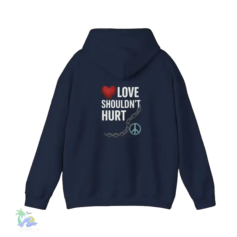 Domestic Violence Hoodie – Awareness Sweatshirt With Adjustable Hood & Purple Ribbon - Just Chilling Inc.