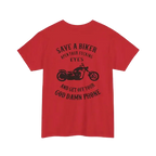 Save a Biker T-Shirt - Comfortable Cotton Motorcycle Safety Tee | Durable & Relaxed Fit - Just Chilling Inc.