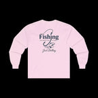 Cotton Long Sleeve Tee - Unisex Classic Fit Fishing Shirt With Durable Seams - Just Chilling Inc.