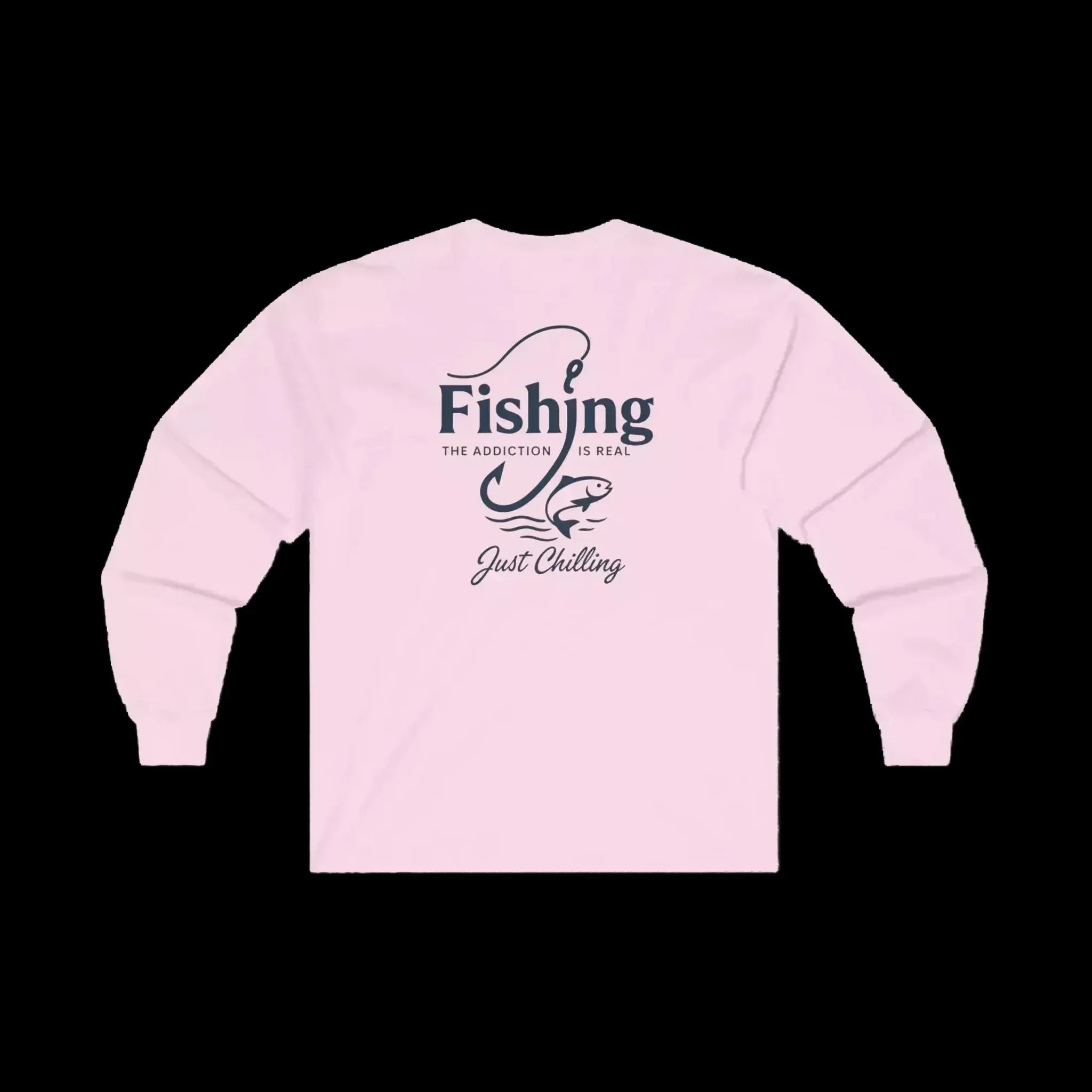 Cotton Long Sleeve Tee - Unisex Classic Fit Fishing Shirt With Durable Seams - Just Chilling Inc.