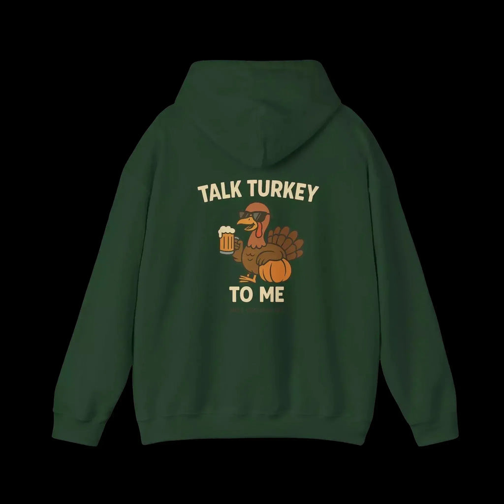 Thanksgiving Hoodie – Cozy Fall Turkey Sweatshirt With Adjustable Hood & Embroidery - Just Chilling Inc.